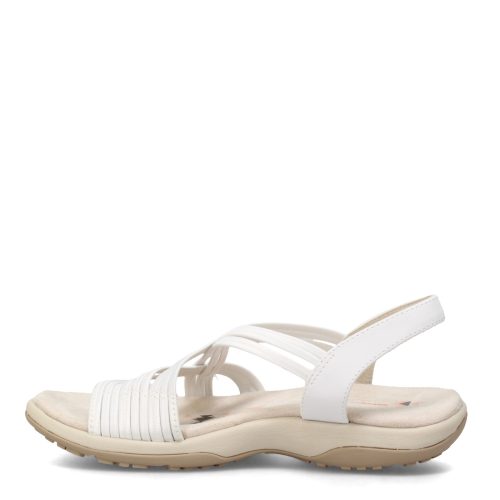 163023 WHT Womens Skechers Reggae Slim Simply Stretch Sandal White 3