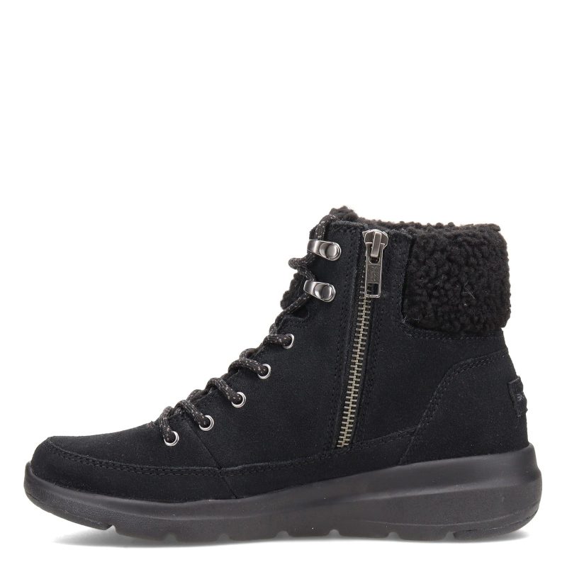 16677 Bbk Womens Skechers On The Go Glacial Woodlands Boot Black 3