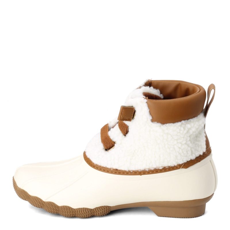 167036 Nat Womens Skechers Pond Sherpa Snuggle Boot Natural 3