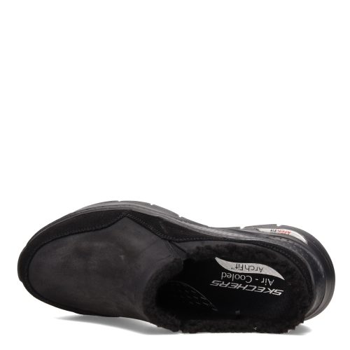 167202 Bbk Womens Skechers Arch Fit Quick Escape Clog Black 5