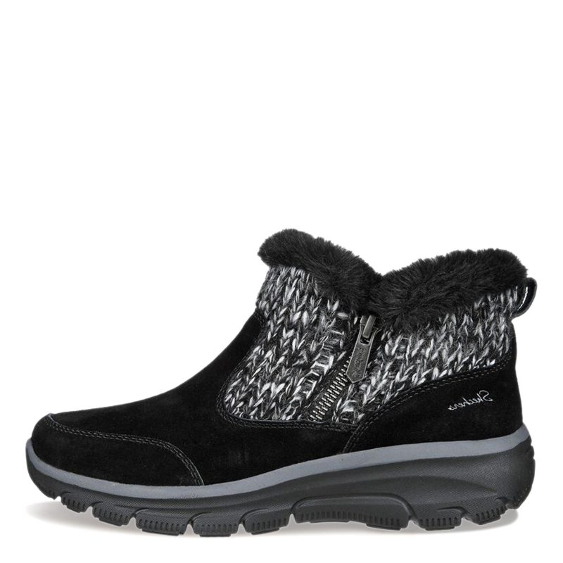 167329 BLK Womens Skechers Modern Comfort Winter Black 2