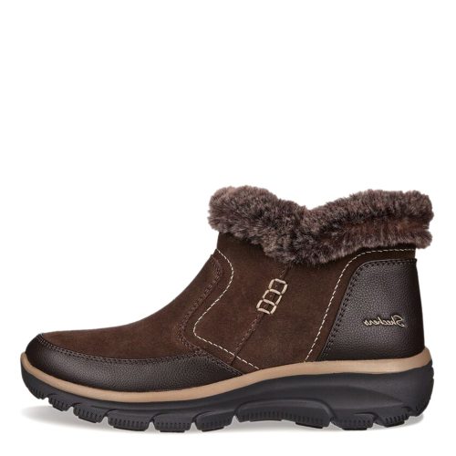 167403 CHOC Womens Skechers Relaxed Fit Easy Going Warm Escape Boot Chocolate 2