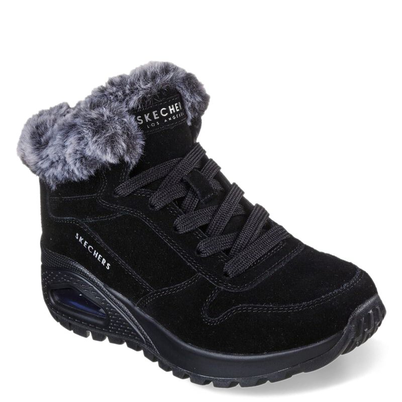 167433 BLK Womens Skechers Street Uno Rugged Wintriness Boot Black