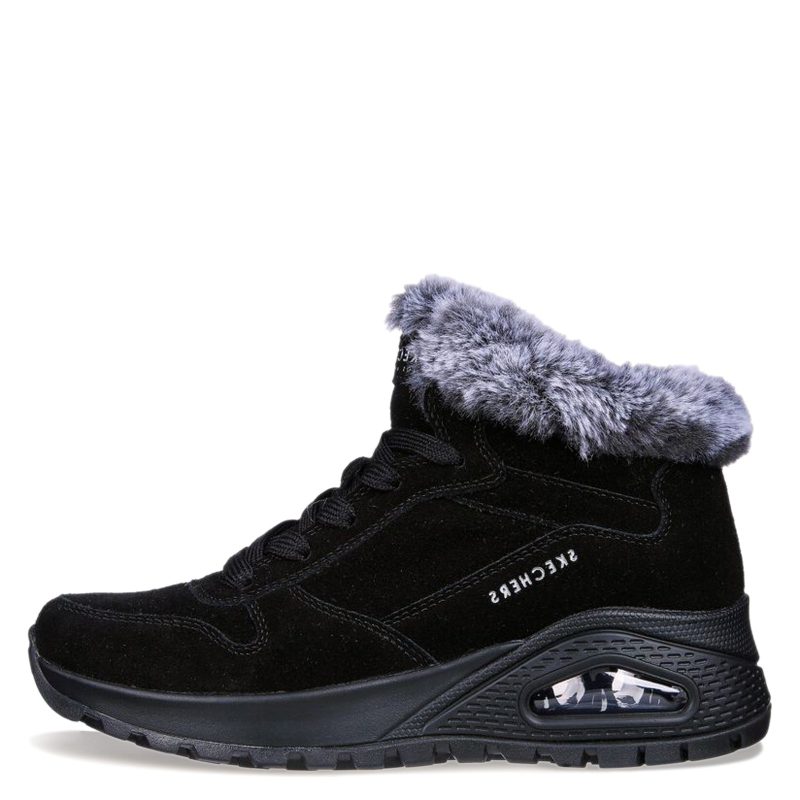 167433 BLK Womens Skechers Street Uno Rugged Wintriness Boot Black 2