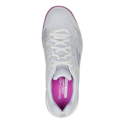 172070 GYPR Womens Skechers Relaxed Fit Viper Court Pickleball Shoe Gray 3