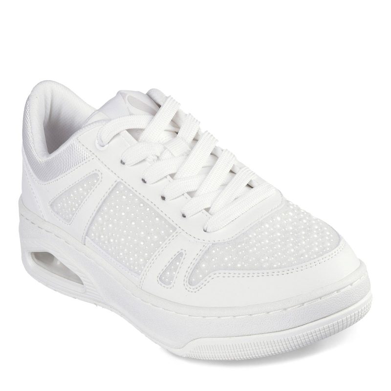 177715 WHT Womens Skechers Street Uno Court Opulent Pearls Sneaker White