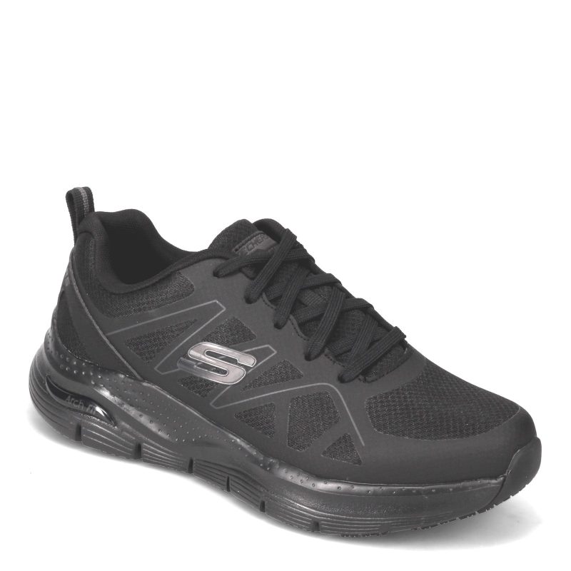 200025 Blk Mens Skechers Arch Fit Sr Axtell Work Shoe Black