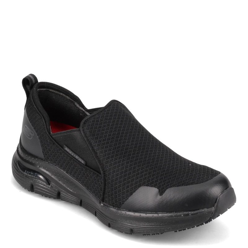 200026 Blk Mens Skechers Arch Fit Sr Tineid Work Shoe Black