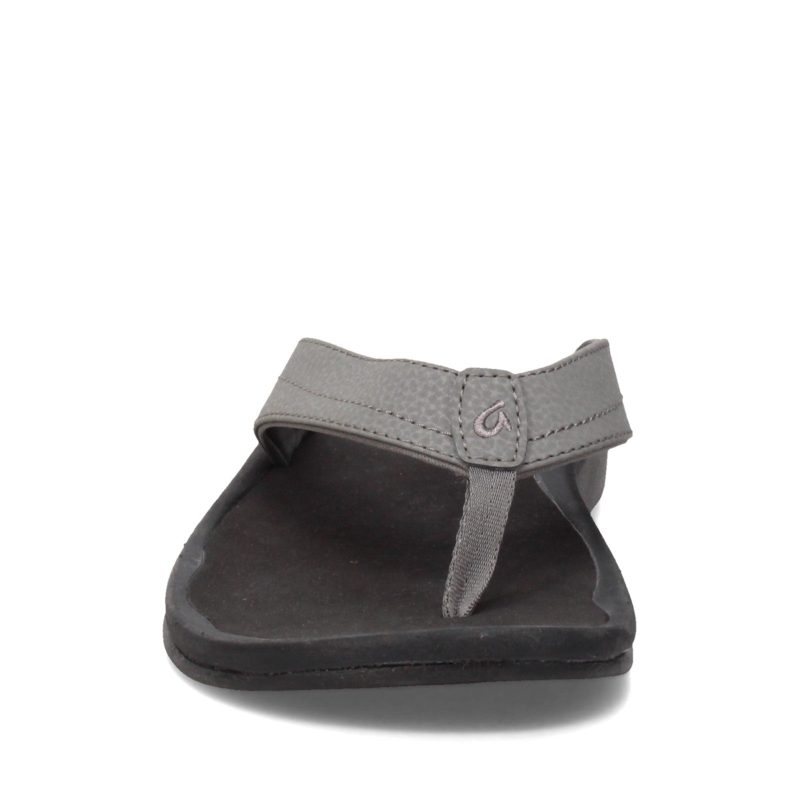 20110 26OX Womens Olu Kai Ohana Sandal Charcoal 2 4122a707 b3e7 4f59 be8c dacf858b5d69