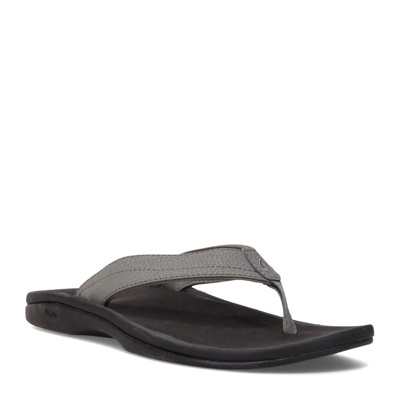 20110 26OX Womens Olu Kai Ohana Sandal Charcoal 94f726c2 e359 410f aff0 2c0d4e2554c9