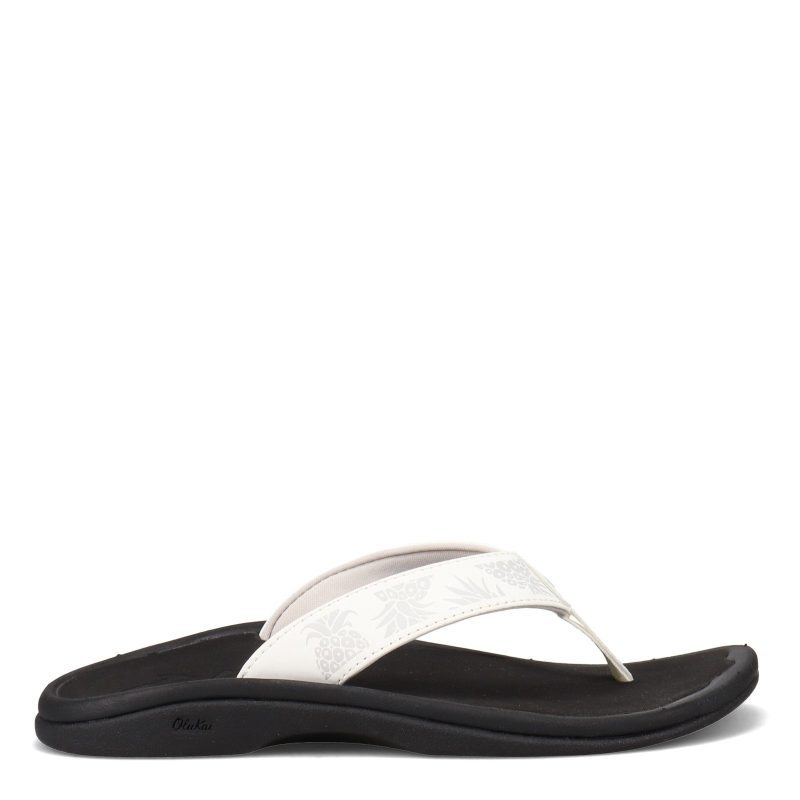 20110 Wbhq Womens Olu Kai Ohana Sandal White 1