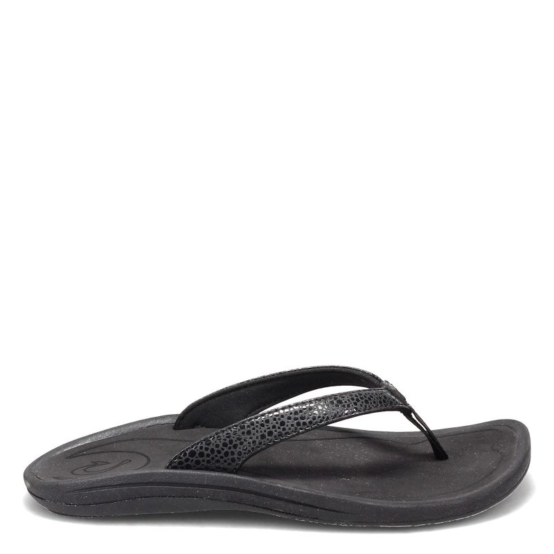 20198 4040 Womens Olu Kai Kulapa Kai Sandal Black 1