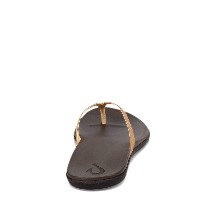 20290 Fm48 Womens Olu Kai Hoopio Thong Sandal Brown 4