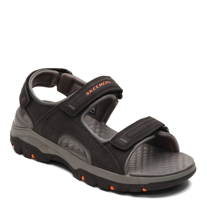 204105 Blk Mens Skechers Tresmen Garo Sandal Black