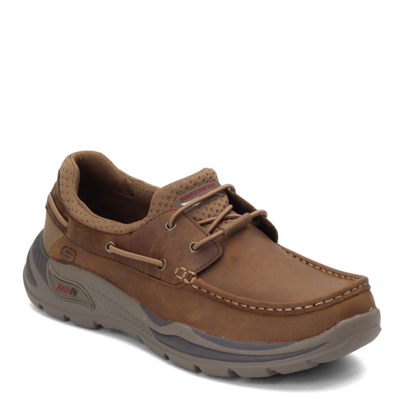 204179 Dsrt Mens Skechers Arch Fit Motley Hosco Boat Shoe Desert