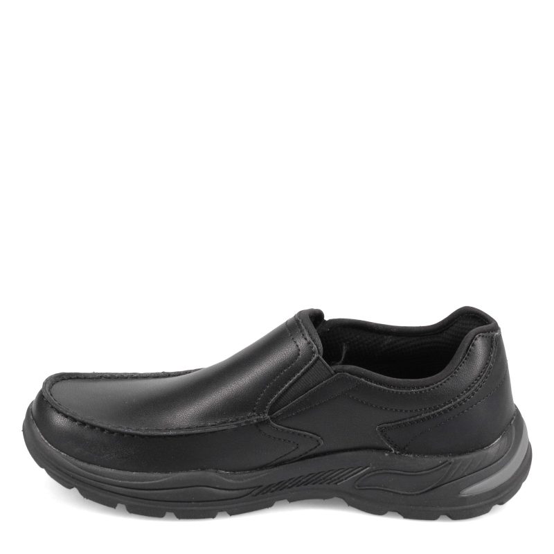 204184 Ww Blk Mens Skechers Arch Fit Motley Hust Slip On Wide Width Black 3