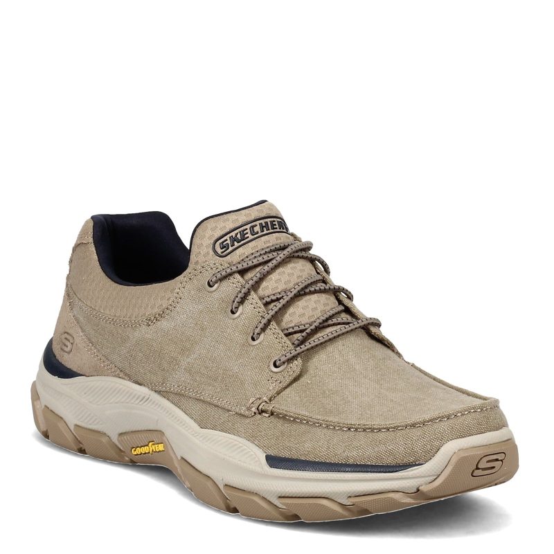 204329 Tpe Mens Skechers Relaxed Fit Respected Loleto Shoe Taupe 3305108c 5287 4c0f 967e ef9000cc026d