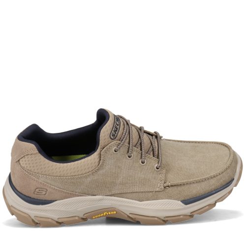 204329 Tpe Mens Skechers Relaxed Fit Respected Loleto Shoe Taupe 5