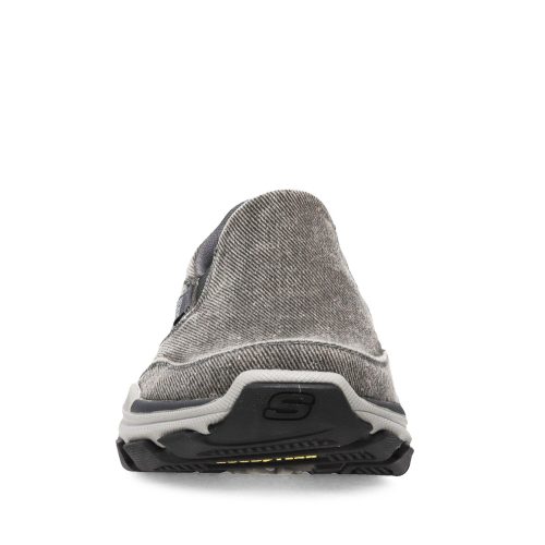 204387 Char Mens Skechers Relaxed Fit Respected Fallston Slip On Charcoal 2