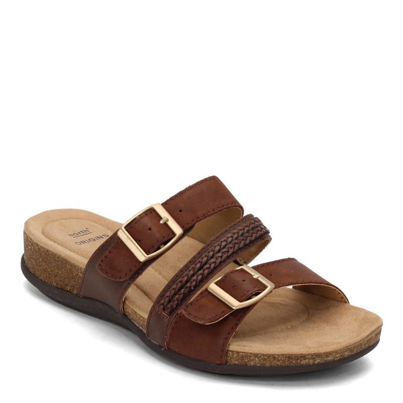 206529 W 201 Womens Earth Origins Bosk Baylen Slide Sandals Bark 878a2cfe 182f 47e7 acbc 78b73074832d