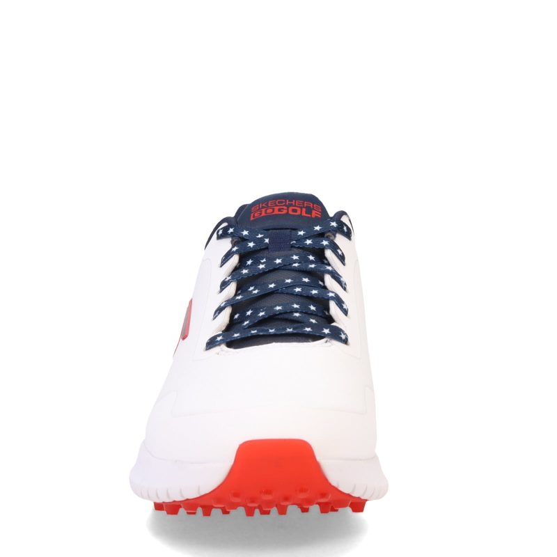 214047 WNVR Mens Skechers Go Golf Max 2 Patriot Golf Shoe White Navy Red 2