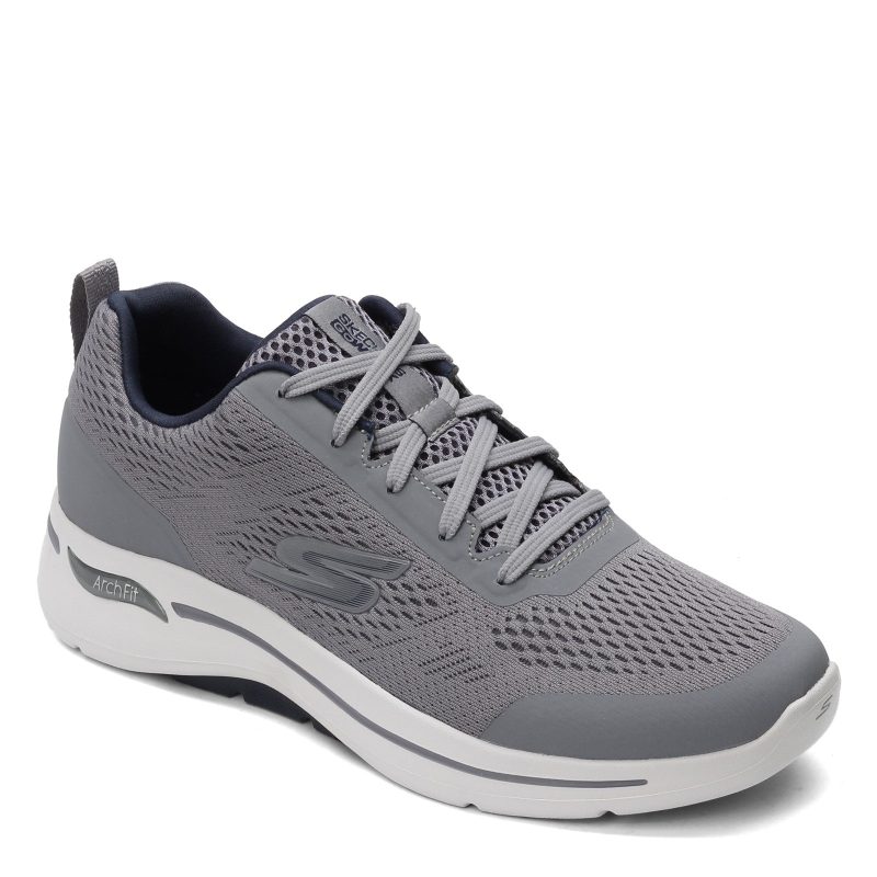 216116 Gynv Mens Skechers G Owalk Arch Fit Idyllic Sneaker Gray