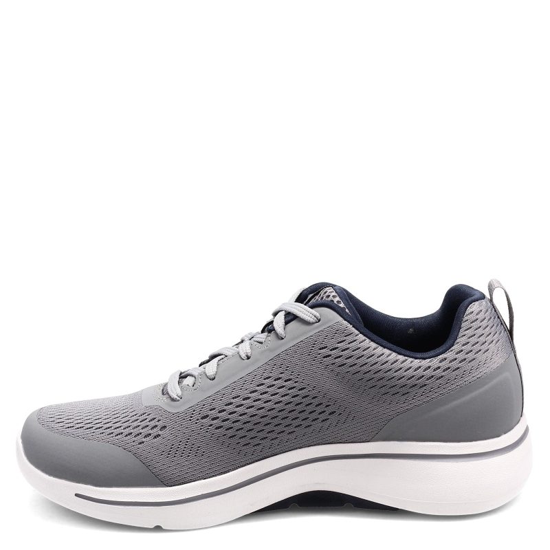 216116 Ww Gynv Mens Skechers G Owalk Arch Fit Idyllic Sneaker Wide Width Gray 3