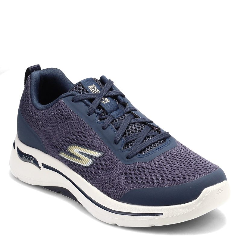 216116 Ww Nvgd Mens Skechers G Owalk Arch Fit Idyllic Sneaker Wide Width Navy