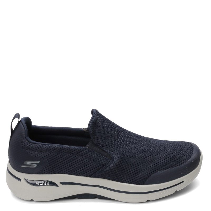 216121 Nvgy Mens Skechers G Owalk Arch Fit Togpath Slip On Navy Gray 1