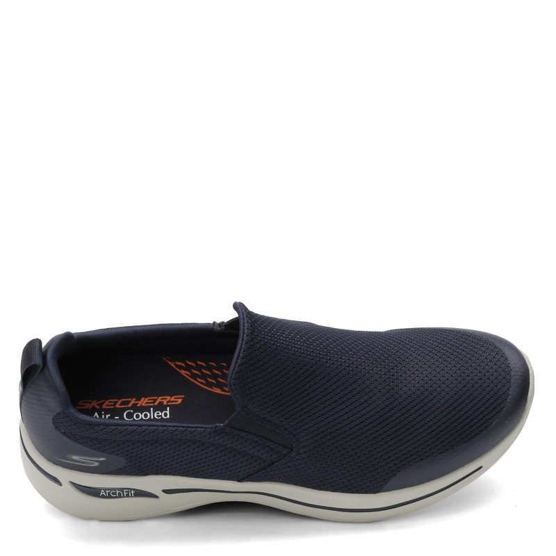 216121 Ww Nvgy Mens Skechers G Owalk Arch Fit Togpath Slip On Wide Width Navy Grey 5