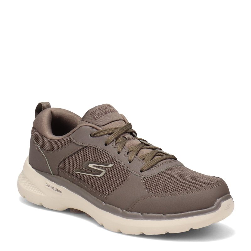 216203 Khk Mens Skechers G Owalk 6 Compete Walking Shoe Khaki