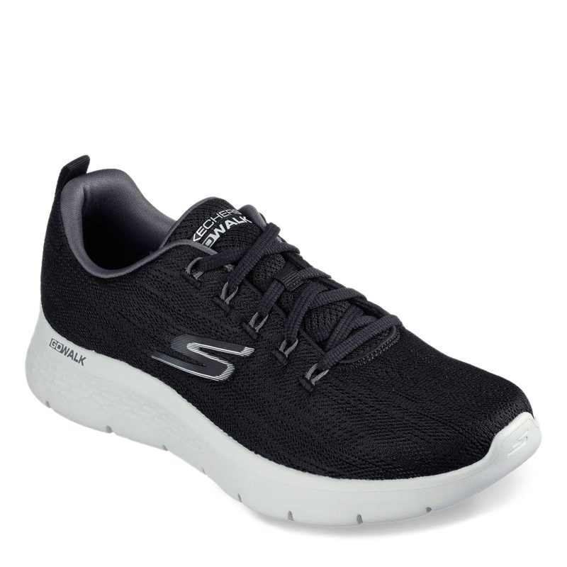 216481 BKGY Mens Skechers Go Walk Flex Quota Walking Shoe Black Gray