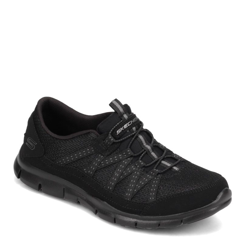 22823 W Bbk Womens Skechers Gratis Strolling Sneaker Black 1122b9db a00f 459b a108 65fabf9a71c8