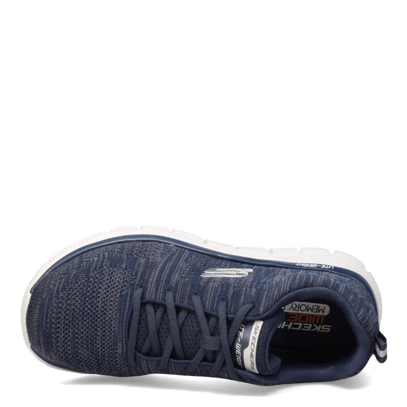 232298W NVGY Mens Skechers Track Front Runner Sneaker Wide Width Navy 5