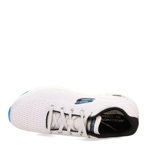 232601 WBL Mens Skechers Arch Fit Takar Sneaker White Blue 5