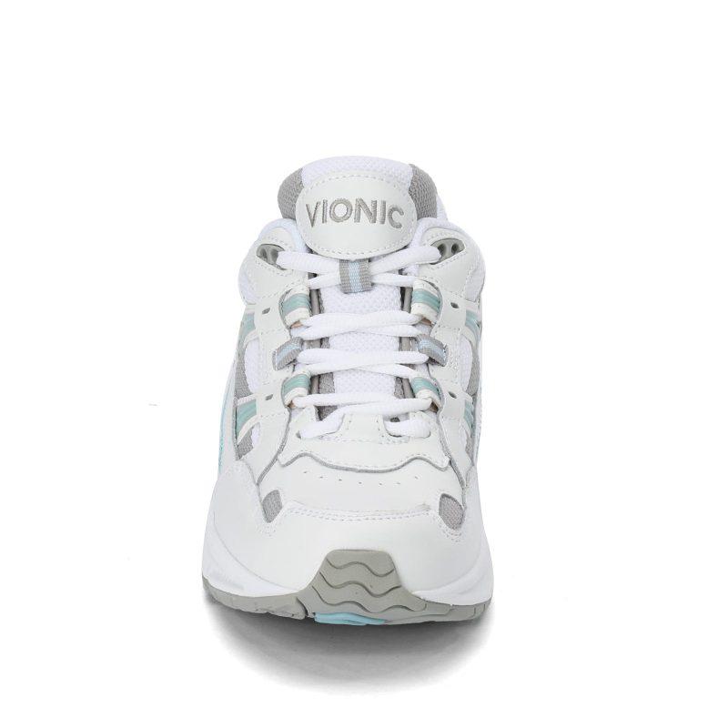 23WALK WHTBLU Womens Vionic Walker Classic Sneaker White Blue 2