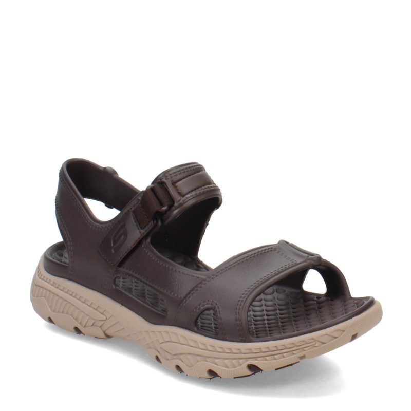 243089 CHOC Mens Skechers Foamies Creston Ultra Discover Sandal Chocolate