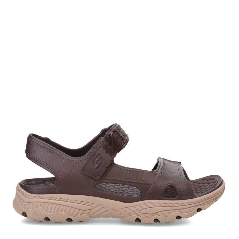 243089 CHOC Mens Skechers Foamies Creston Ultra Discover Sandal Chocolate 1