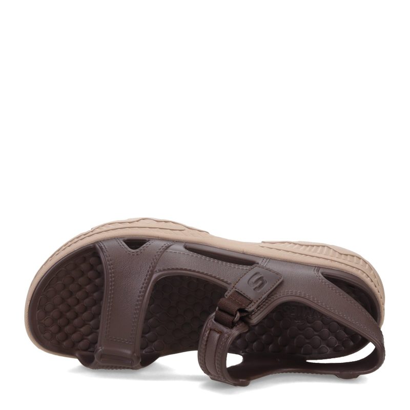 243089 CHOC Mens Skechers Foamies Creston Ultra Discover Sandal Chocolate 5