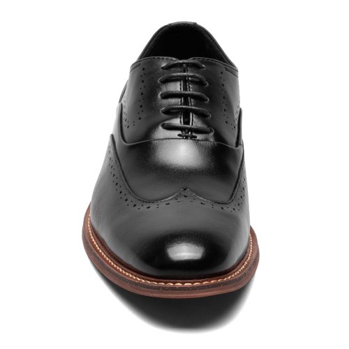 25489 005 Mens Stacy Adams Macarthur Wingtip Oxford Black Polished 2