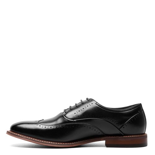 25489 005 Mens Stacy Adams Macarthur Wingtip Oxford Black Polished 3