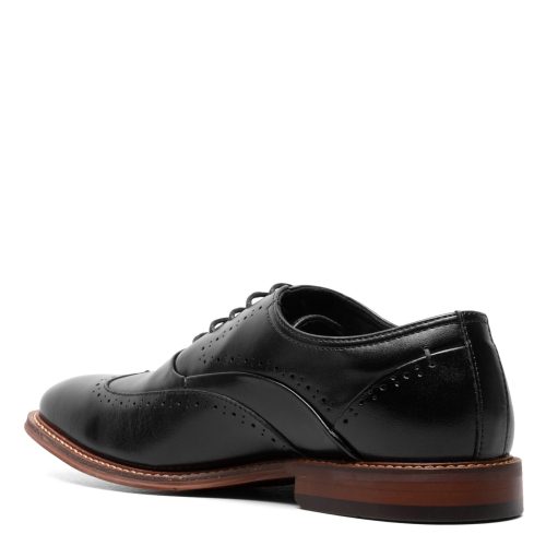 25489 005 Mens Stacy Adams Macarthur Wingtip Oxford Black Polished 4