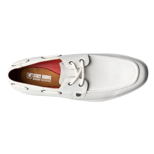 25592 100 Mens Stacy Adams Reid Boat Shoe White 6