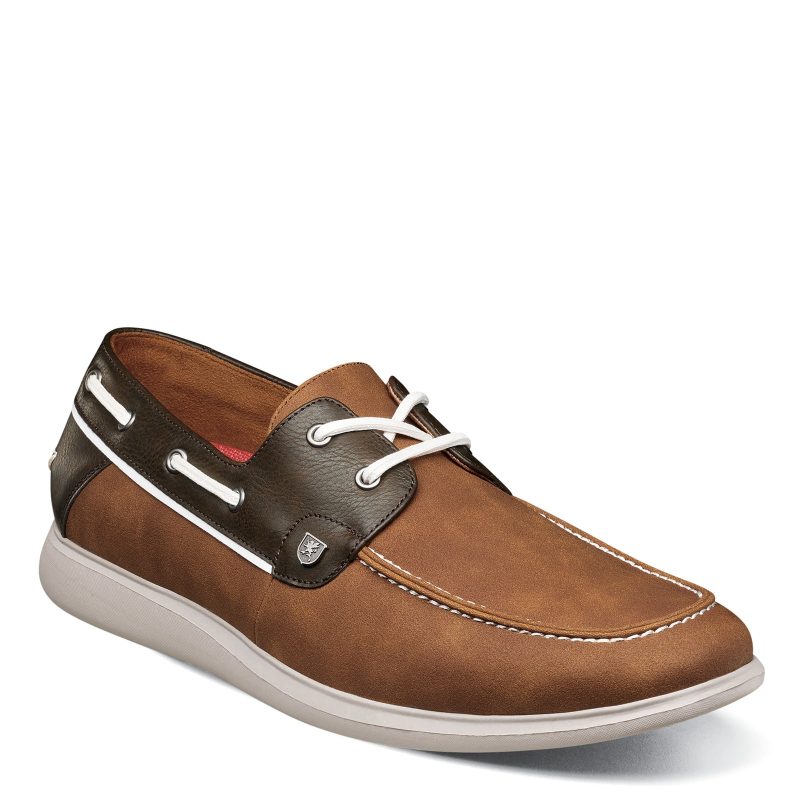 25592 229 Mens Stacy Adams Reid Boat Shoe Cognac