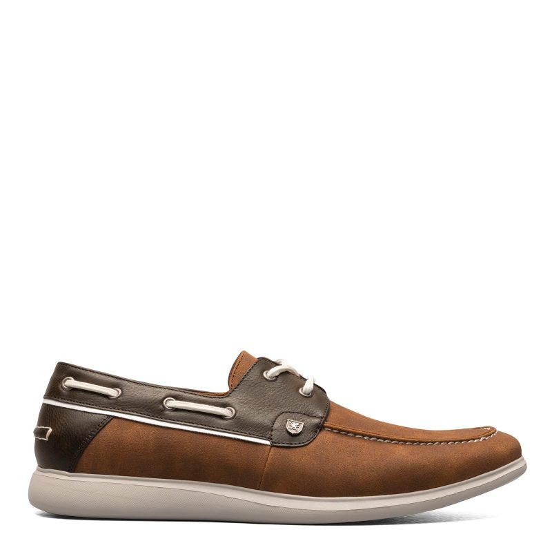 25592 229 Mens Stacy Adams Reid Boat Shoe Cognac 1