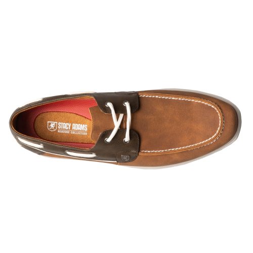 25592 229 Mens Stacy Adams Reid Boat Shoe Cognac 6