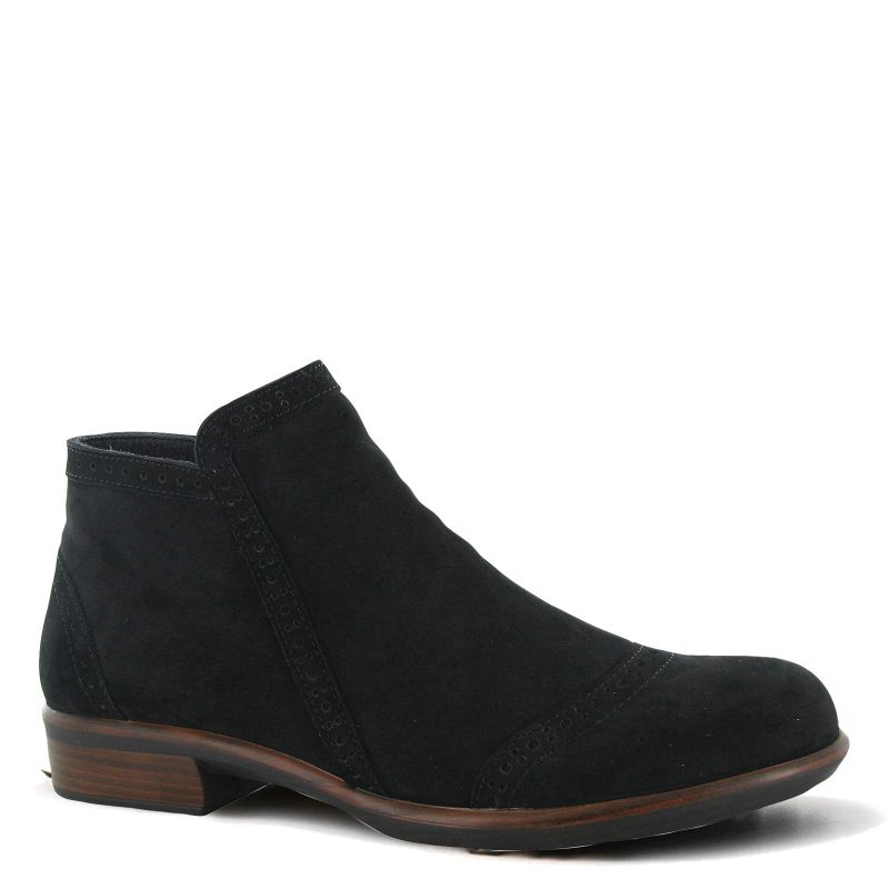 26065 B12 Womens Naot Nefasi Ankle Boot Black Nubuck