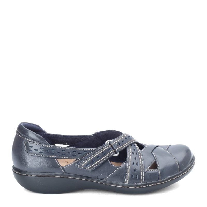 26065650 Womens Clarks Ashland Spin Slip On Navy 1