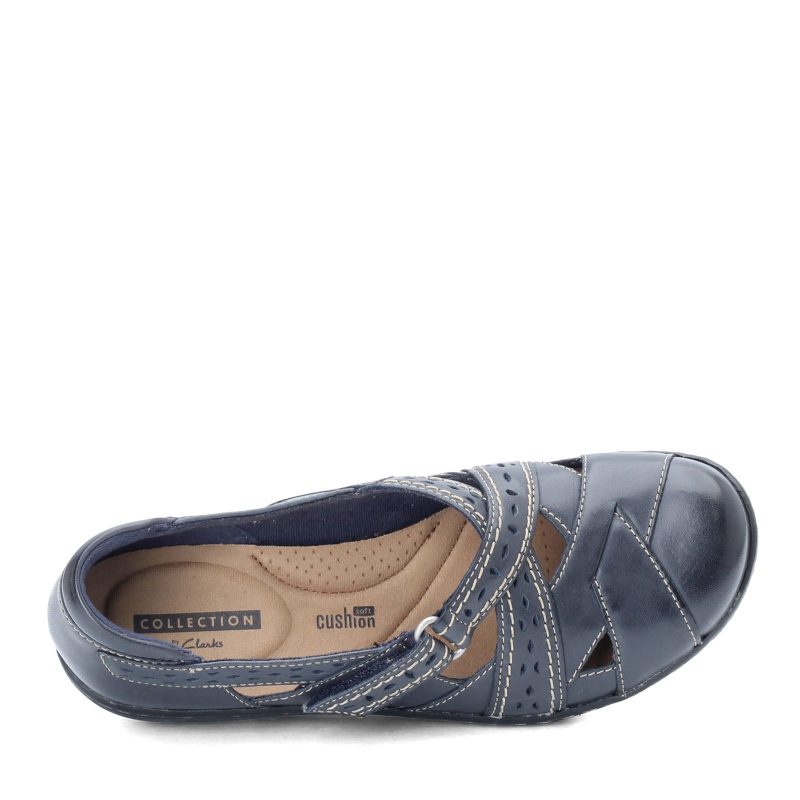 26065650 Womens Clarks Ashland Spin Slip On Navy 5