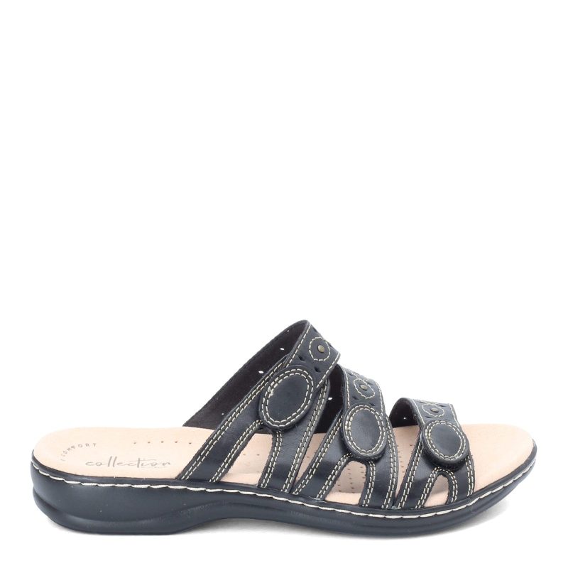 26100437 Womens Clarks Leisa Cacti Sandal Black 1